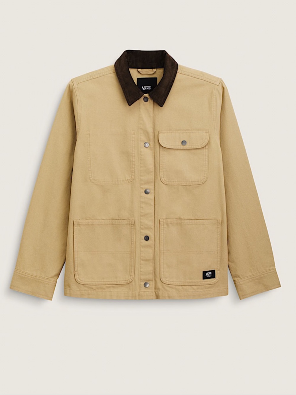 Vans UNISEX Tan Chore Jacket tan Brown Corduroy Collar like new (men’s medium)